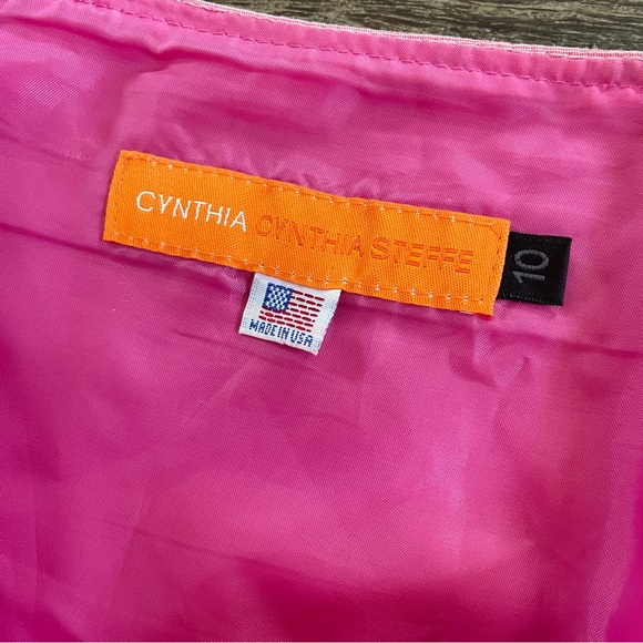 Vintage Cynthia Steffe Lace trim pink skirt 10 - Picture 5 of 6